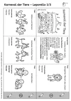 Vorschau - Arbeitsblätter - Karneval der Tiere – Differenziertes Leporello zu Sätzen und Instrumenten - Seite 2