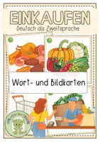Vorschau - Fördermaterial/Inklusion - EINKAUFEN Wort- und Bildkarten - Deckblatt