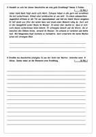 Vorschau - Test - Klassenarbeit Deutsch Erzählung/Bericht - Seite 1
