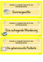 Vorschau - Aufgabenkarten - Zu Sommerüberschriften schreiben - Seite 3