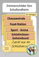 Vorschau - Anderer Materialtyp - Zimmerschilder fürs Schullandheim - Deckblatt