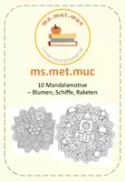 Vorschau - Mal- und Bastelvorlagen - 10 Mandalamotive – Blumen, Schiffe, Raketen - Deckblatt