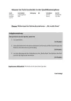 Vorschau - Klassenarbeiten - Klausur Widerstand NS Weiße Rose Rede Steinmeier - Deckblatt