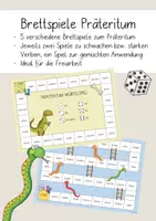 Vorschau - Spiele - Brettspiele Präteritum/ 1. Vergangenheit - Deckblatt