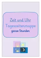 Vorschau - Fördermaterial/Inklusion - TAGESZEITENMAPPE (ganze Stunden) - Deckblatt