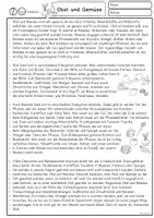 Vorschau - Stundenentwürfe - Lesetext Klasse 2, 3, 4, DaZ, Obst und Gemüse, Leseverstehen erster Sachtext - Seite 2