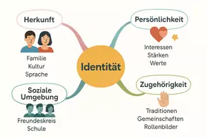 Vorschau - Arbeitsblätter - Arbeitsblätter "Identität" und "Wahrnehmung" + interaktive Lösung & MP3 + Mindmap + Infografik - Seite 3