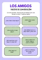 Vista previa - Tarjetas / Manipulativos - LOS AMIGOS TARJETAS DE CONVERSACIÓN ELE FRIENDSHIP CONVERSATION CARDS IN SPANISH - página 1