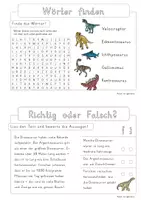 Vorschau - Arbeitsblätter - Lese-Rätsel-Heft: Dinosaurier (1-3. Klasse) Din A5 - Seite 2