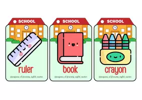 Vista previa - Tarjetas / Manipulativos - Llaveros en inglés de vocabulario - página 3