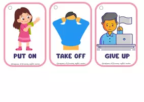 Vista previa - Tarjetas / Manipulativos - Llavero de Phrasal Verbs A2 B1- English keychains - página 3