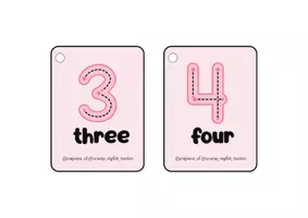 Vista previa - Tarjetas / Manipulativos - Llavero números en inglés - English keychains - página 3