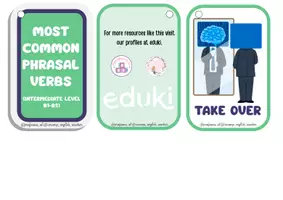Vista previa - Tarjetas / Manipulativos - Llavero de Phrasal Verbs B1 B2- English keychains - página 1