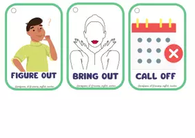 Vista previa - Tarjetas / Manipulativos - Llavero de Phrasal Verbs B1 B2- English keychains - página 2