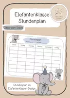Vorschau - Lehrpläne/Lehrermaterial - Stundenplan Elefantenklasse Vorlage - Deckblatt