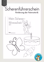 Vorschau - Arbeitsblätter - Scherenführerschein 2 Motorik Schneiden und Kleben - Deckblatt