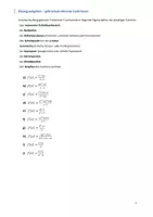 Vorschau - Arbeitsblätter - Übungsaufgaben Kurvendiskussion gebrochenrationale Funktionen mit Lösungen - Seite 1