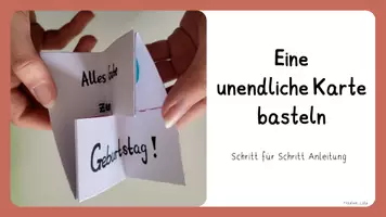 Vorschau - Mal- und Bastelvorlagen - unendliche Karte - Bastelanleitung und digitales Tafelbild - Seite 1