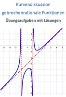 Vorschau - Arbeitsblätter - Übungsaufgaben Kurvendiskussion gebrochenrationale Funktionen mit Lösungen - Deckblatt