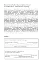 Vorschau - Arbeitsblätter - Lernerfolgskontrolle Gerätturnen - Seite 1