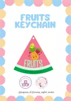 Vista previa - Tarjetas / Manipulativos - FRUITS ENGLISH VOCABULARY KEYCHAIN - página 1
