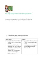Vorschau - Arbeitsblätter - Math word problems - Simple Present - Deckblatt