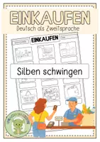 Vorschau - Arbeitsblätter - EINKAUFEN Silben schwingen - Deckblatt
