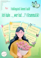 Vorschau - Spiele - Grammatik-Spiel: Ich habe..., wer hat ...? (Frühlings-Edition) - Deckblatt