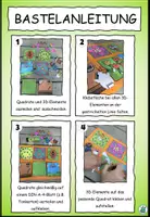 Vorschau - Mal- und Bastelvorlagen - Frühlings-3D-Mosaik - (Kooperative) Bastelvorlage - Seite 1