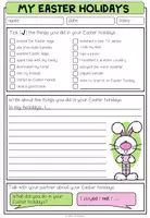 Vorschau - Arbeitsblätter - My Easter Holidays - Speaking/Writing (2-fach differenziertes Worksheet) - Seite 2