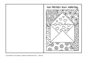 Vorschau - Arbeitsblätter - Vatertagskarten basteln: Pop-Art Herzen - Seite 3