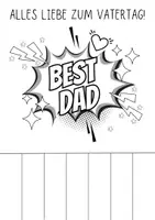 Vorschau - Mal- und Bastelvorlagen - Vatertagsgeschenk Best Dad: Gutscheine mit Abreißzettelchen | Vatertag - Seite 3