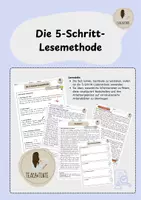 Vorschau - Arbeitsblätter - Sachtexte 5-Schritt-Lesemethode mit Musterlösung - Deckblatt
