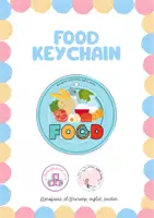 Vista previa - Tarjetas / Manipulativos - Llavero de comida en inglés - English keychains - Portada