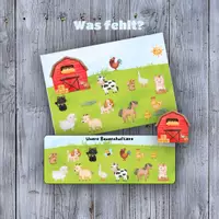 Vorschau - Stationenlernen - 🐮🐷🐑 Bauernhof Spiel "Was fehlt" Sprachförderung - Deckblatt