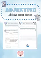 Vorschau - Arbeitsblätter - Adjektive - Adjektive passen sich an - Deckblatt