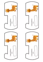 Vorschau - Fördermaterial/Inklusion - Leseschablone Giraffe - Seite 1