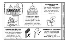 Vorschau - Arbeitsblätter - Der Papst - Wahl, Aufgaben und Kleidung / Wer ist der Papst & Ausmalbilder - Seite 3