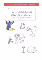 Vorschau - Mal- und Bastelvorlagen - Ausmalbilder zu jedem Buchstabe (inkl. Umlaute & Zwielaute) - Deckblatt