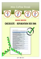 Vorschau - Arbeitsblätter - DNA-Replikation - Checkliste - Deckblatt