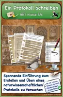 Vorschau - Mal- und Bastelvorlagen - Versuch Teebeutelrakete + Einführung Protokoll erstellen - Deckblatt