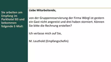 Vorschau - Arbeitsblätter - No Show und Storno Rechnungen Hotelfach - Deckblatt