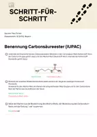 Vorschau - Merkblätter - Anleitung zur Benennung von Carbonsäureestern - Seite 1