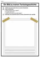 Vorschau - Arbeitsblätter - AB Ein Bild zu meiner Fantasiegeschichte - Deckblatt