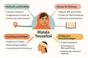 Vorschau - Arbeitsblätter - Arbeitsblatt "Malala Yousafzai" + Onlineübung & MP3 + Mindmap + Infografik - Seite 3