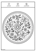 Vorschau - Mal- und Bastelvorlagen - Frühling Mandala Prickeln und Ausmalen Prickelmandala - Seite 2