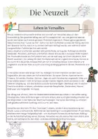 Vorschau - Arbeitsblätter - Das Leben in Versailles - Deckblatt