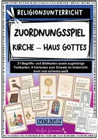 Vorschau - Spiele - Kirche Haus Gottes - Zuordnungsspiel - Deckblatt