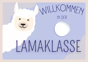 Vorschau - Mal- und Bastelvorlagen - Türschild Lamaklasse - Seite 3