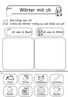 Vorschau - Arbeitsblätter - Wörter mit ch - Buchstabeneinführung (Klasse 1/2) - Seite 1